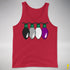 Asexual Pride Christmas Lights Premium Tank Top - Red